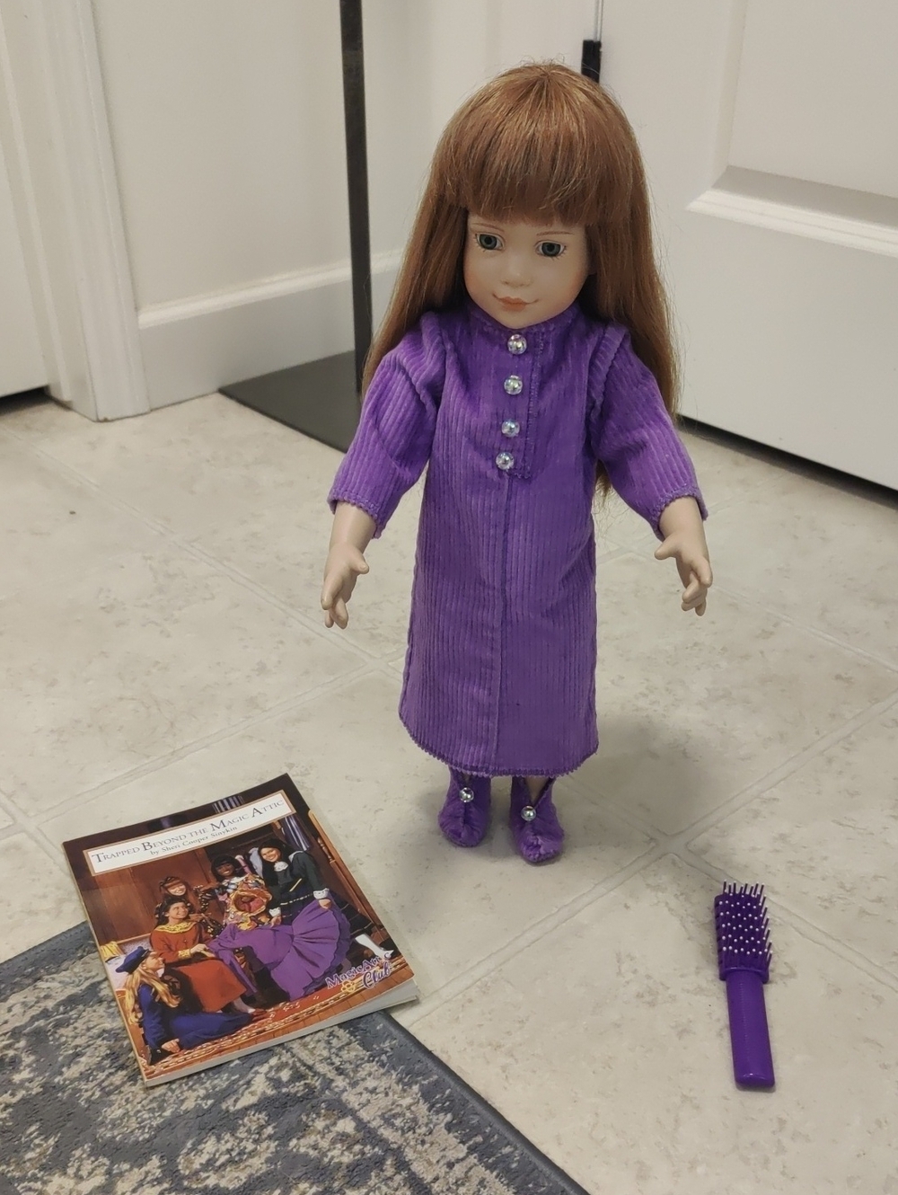 Vintage Magic Attic doll Megan Long Straight Red hair Banks Retro Hard Vynil Y2K